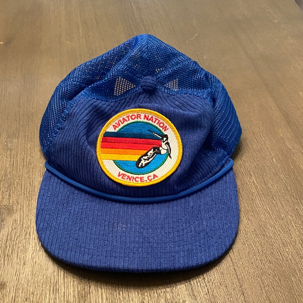 Aviator Nation SIGNATURE VENICE - VINTAGE CORDUROY MESH TRUCKER HAT